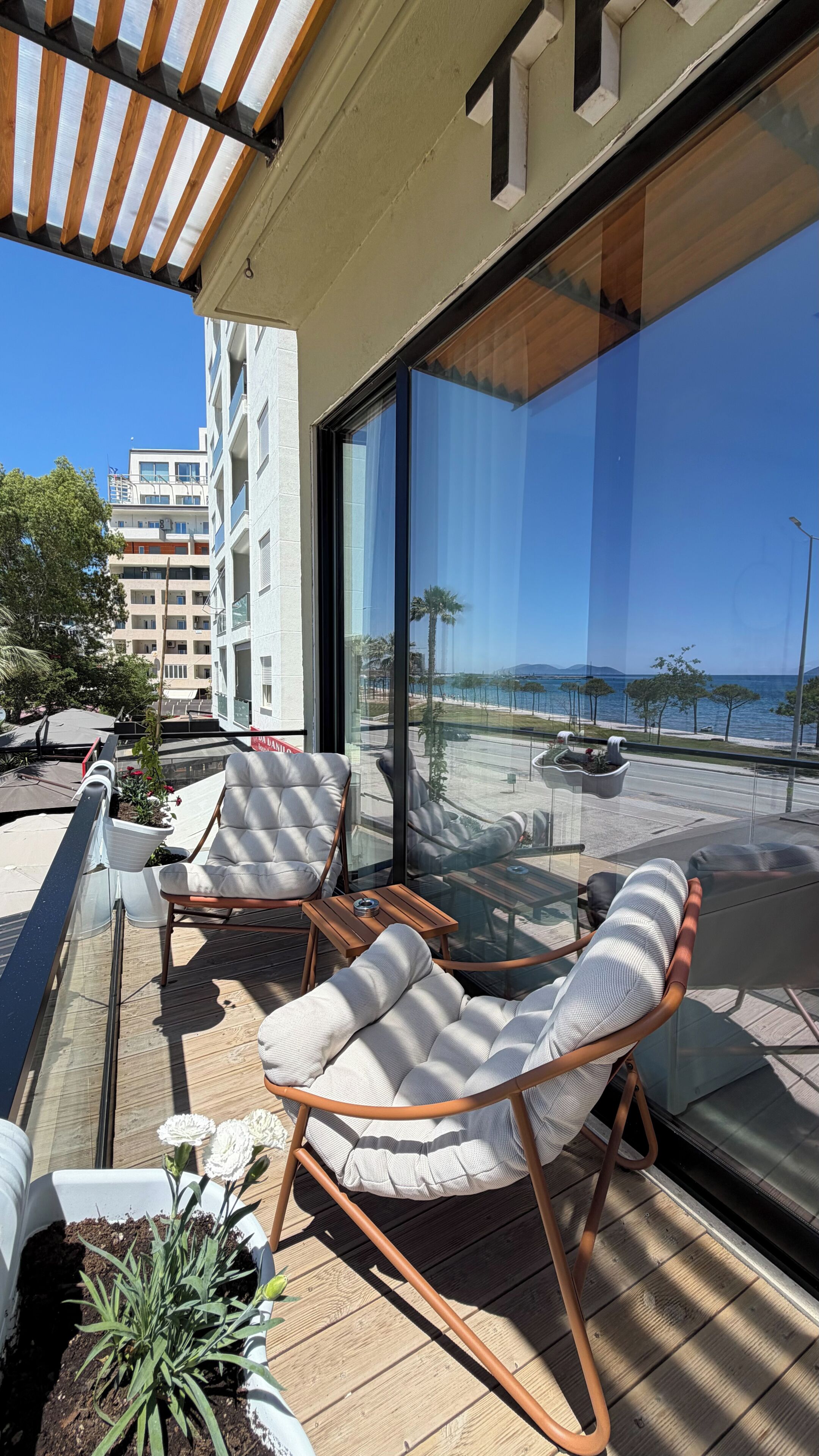Comfort Double Room, Balcony, Beach View | Terrace/patio