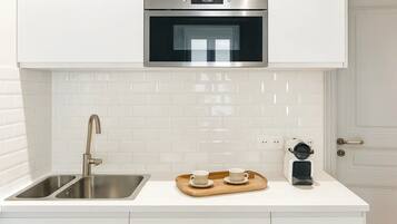 Leilighet – superior, byutsikt | Eget kjøkken | Espressomaskin, vannkoker og brødrister