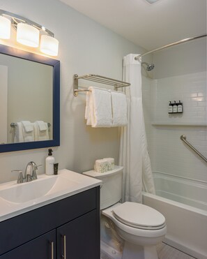 Hair dryer, towels