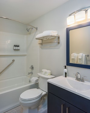 Hair dryer, towels
