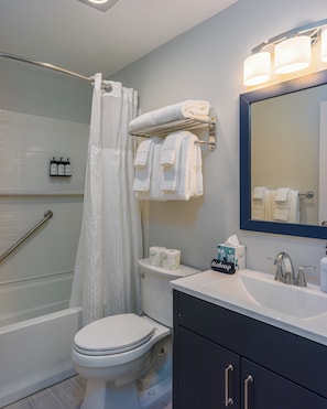 Hair dryer, towels