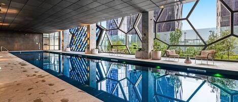 Indoor pool, a heated pool