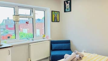 1 bedroom, iron/ironing board, bed sheets