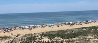 2 BR 2 BA Ocean Front Condo with side view of Ocean Pool, Elevator, Tennis