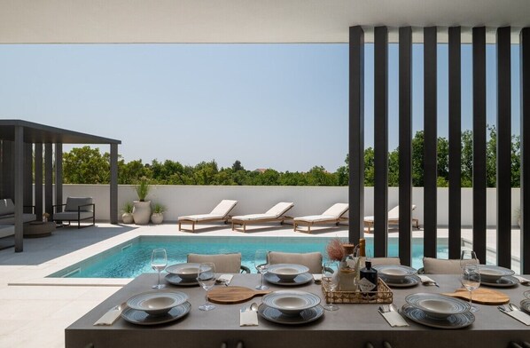 A heated pool