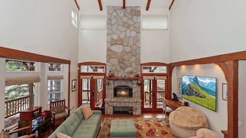 House, Multiple Beds, Patio, Mountain View (Matterhorn Peak Lodge) | Living area | 85-inch flat-screen TV with digital channels