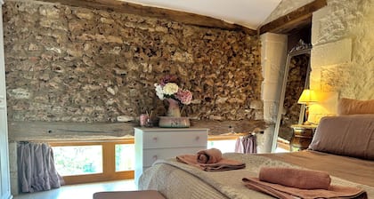 Beautiful converted farmhouse with private pool in hamlet near La Chapelle-BĂąton