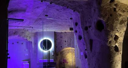 Unique Natural Cave Chambers With Modern Comfortable Style,In Downtown Matera