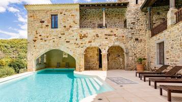 A heated pool