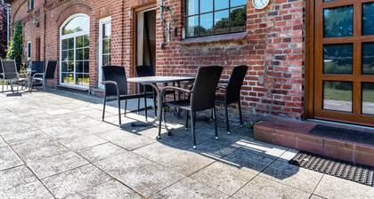 Appartement de vacances 'Kranichnest' avec terrasse privée, jardin privé et Wi-Fi