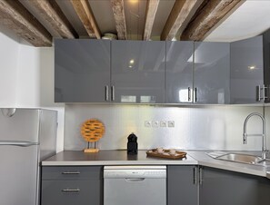 Signature Apartment, City View | Private kitchen | Espresso maker, electric kettle, toaster, freezer