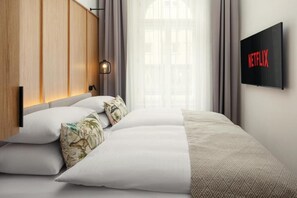 Classic-lejlighed - 2 soveværelser - ikke-ryger - aircondition | Premium-sengetøj, dundyner, Select Comfort-senge, pengeskab på værelset