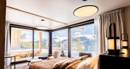 Chalet, 100m from ski slopes, Ground floor, view mountain, sauna, terrace, balcony