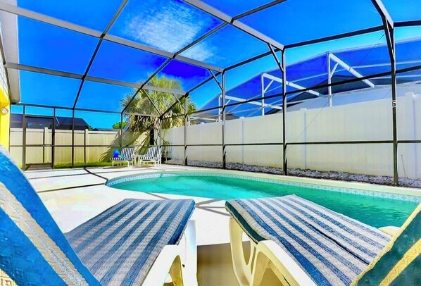 A heated pool