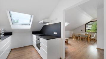 Fridge, oven, stovetop, dishwasher