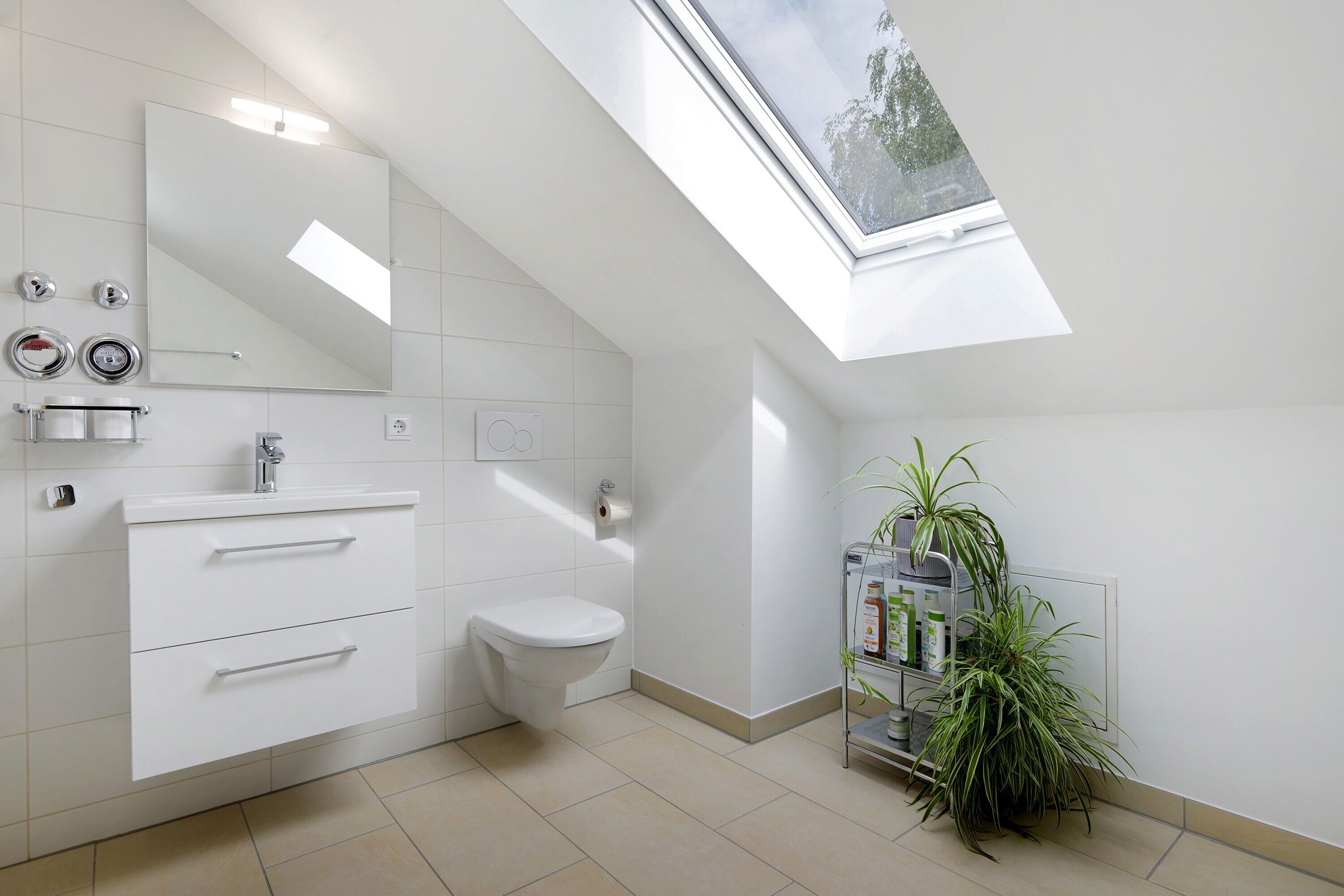 Ducha, artículos de higiene personal gratuitos y secador de pelo