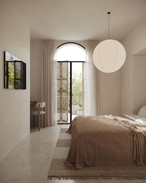 Double Room, Patio | In-room safe, blackout drapes, soundproofing, iron/ironing board
