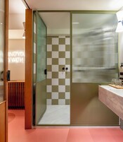 Junior Suite, Courtyard View (Urban Pateo Suite) | Bathroom | Rainfall showerhead, hair dryer, bathrobes, slippers