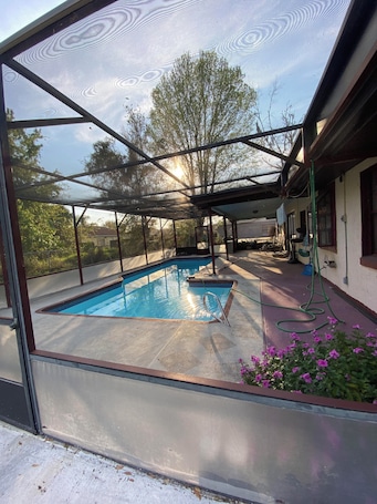 Outdoor pool. The Palms at Poinciana: Private Tropical Resort