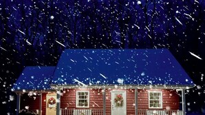 A snow-covered house with a porch and a front door. - Cozy Country Cottage in Sullivan County Catskills. 2 Bedrooms, 1 Bath, Heat & AC (Ferndale)