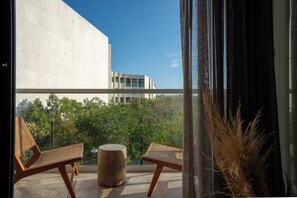 Luksus-lejlighed - balkon - udsigt til have | Balkon