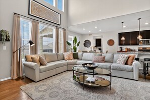Smart TV, fireplace, video games, printers