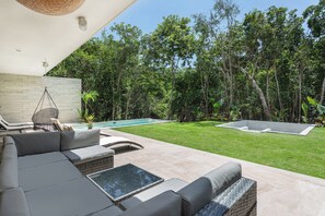 Casa Deluxe, balcón, vistas al jardín | Terraza o patio