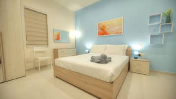 2 slaapkamers, een strijkplank/strijkijzer, gratis wifi, beddengoed