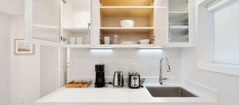 Private newly renovated  1 bed 2 baths suite in central location