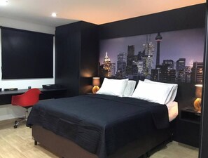 1 habitación, tabla de planchar con plancha, wifi y ropa de cama