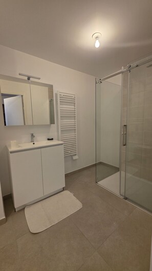 Shower, hair dryer