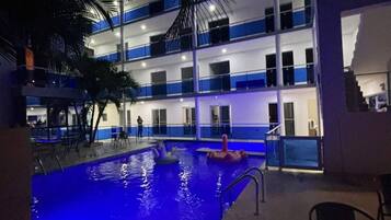 Room, 1 Bedroom, Smoking, Balcony | Pool | Outdoor pool