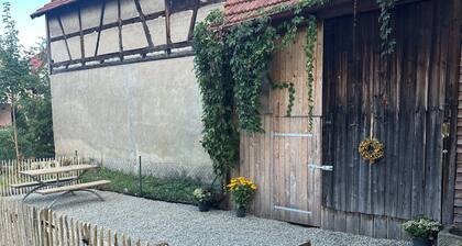 60 sqm apartment on the ground floor with garden and courtyard for 2 people