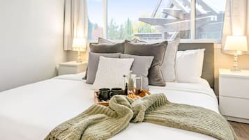 2 bedrooms, desk, iron/ironing board, travel cot