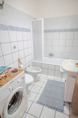 Hair dryer, towels