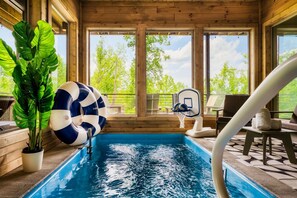 Indoor pool, a heated pool