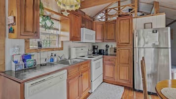 Microwave, oven, stovetop, dishwasher