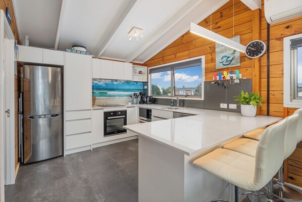 Microwave, oven, stovetop, dishwasher