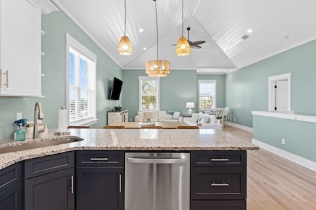 Interior. Seaside Escape Walk to Beach Private Pool + Hot Tub