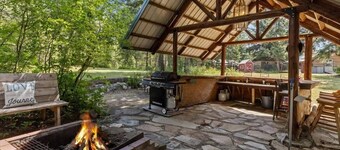 Silverwood basecamp with games and outdoor bar