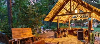 Silverwood basecamp with games and outdoor bar