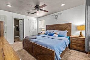 2 bedrooms, iron/ironing board, travel crib, free WiFi