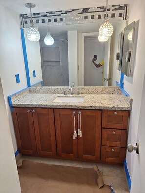 Shower, towels, soap, toilet paper