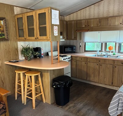 Cozy mobile home/cabin on campground in Adams, WI.