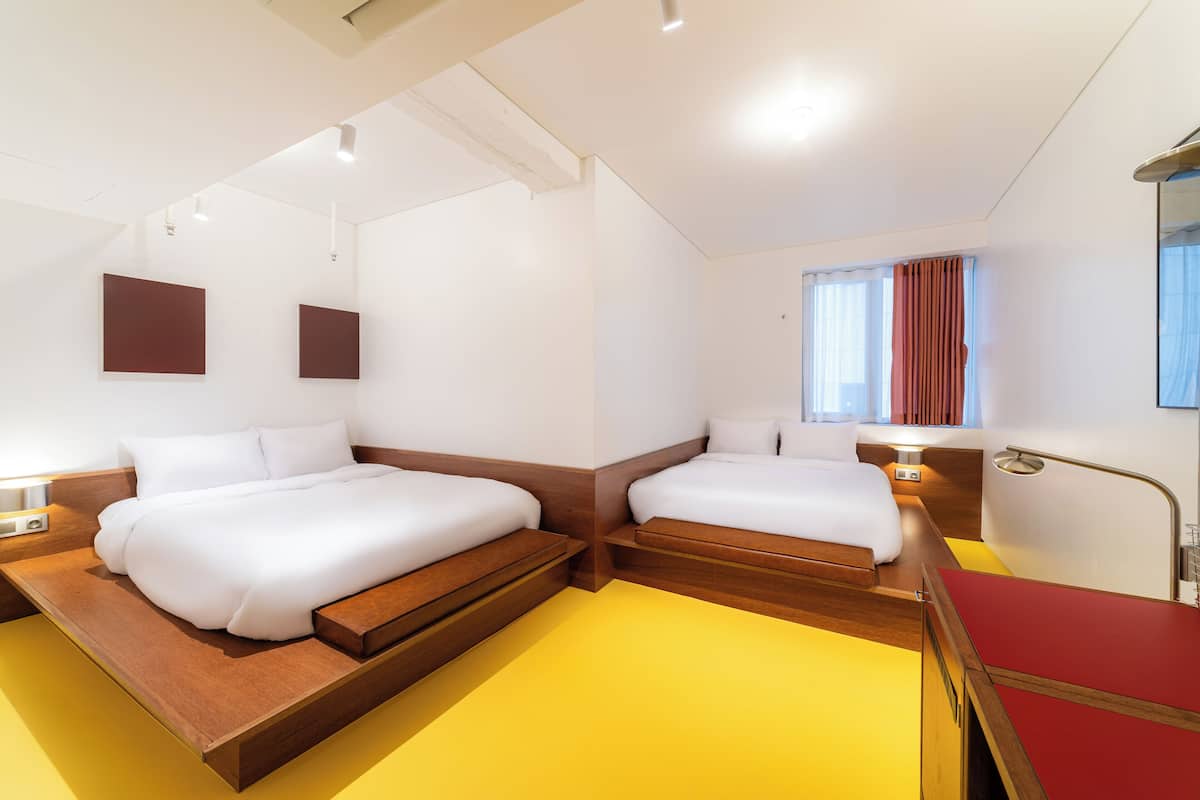 Family Studio, City View | Individually decorated, individually furnished, desk, blackout drapes