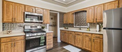 Microwave, oven, stovetop, dishwasher