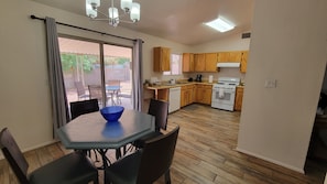 Microwave, oven, stovetop, dishwasher