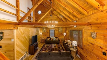 TV, fireplace, video games, stereo