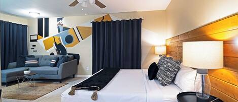 Desk, iron/ironing board, travel crib, WiFi