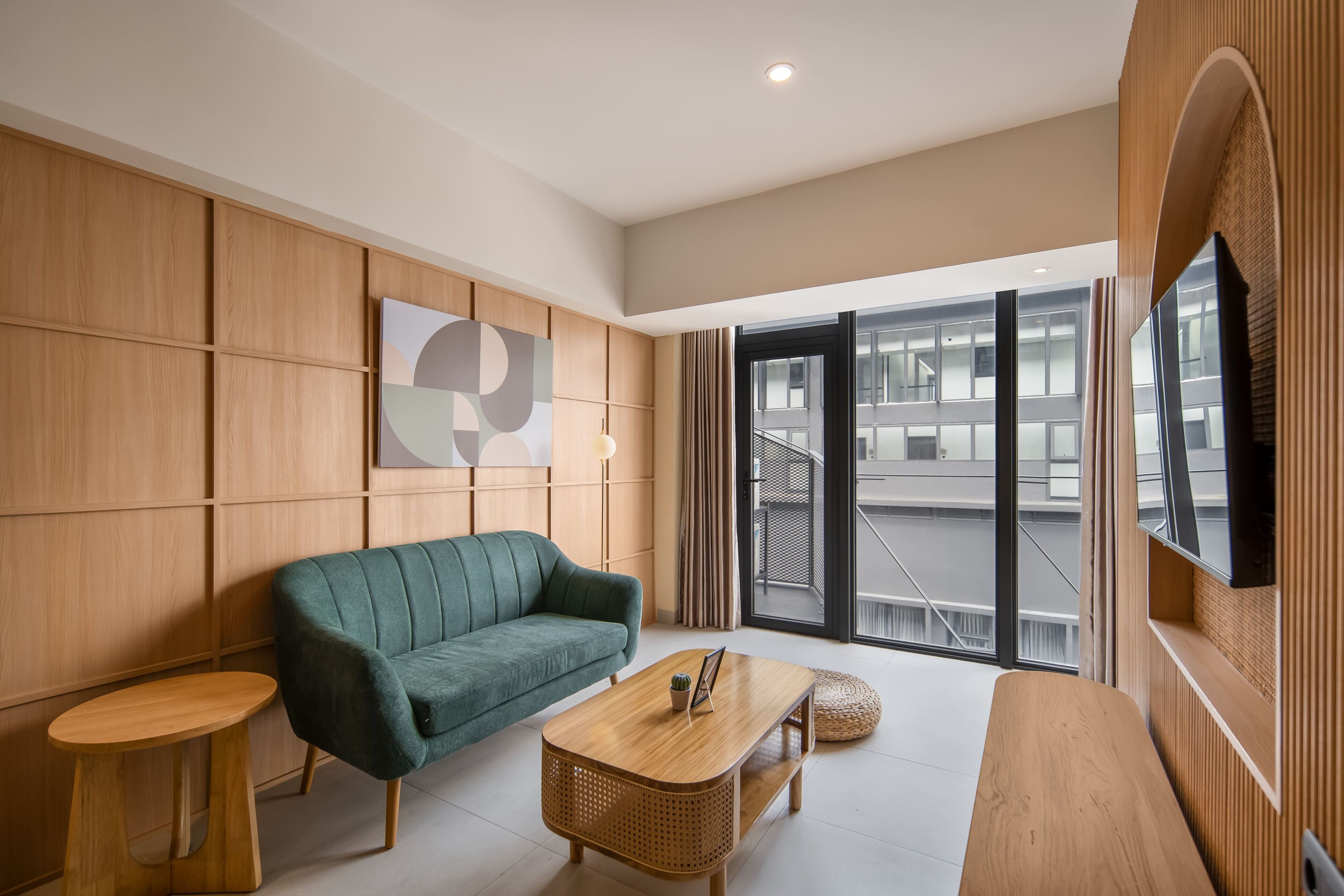 Lejlighed - 1 queensize-seng - balkon | Opholdsområde